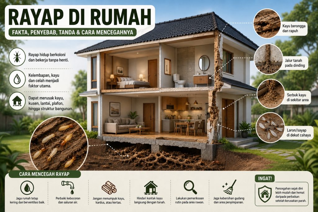 Panduan Infografis Perlindungan Rumah dari Rayap