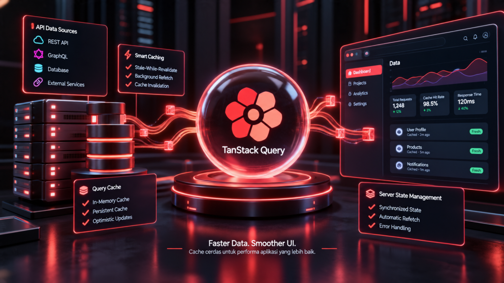 React Query (TanStack Query): Pengurusan Server State dan Caching API Mudah