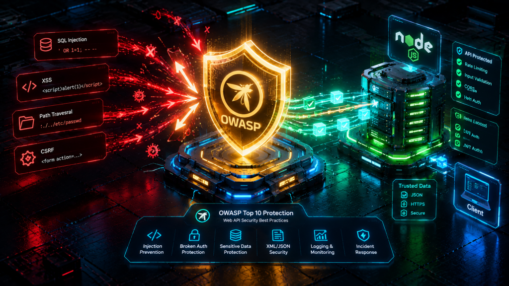 panduan mengamankan rest api node.js dari serangan owasp top 10