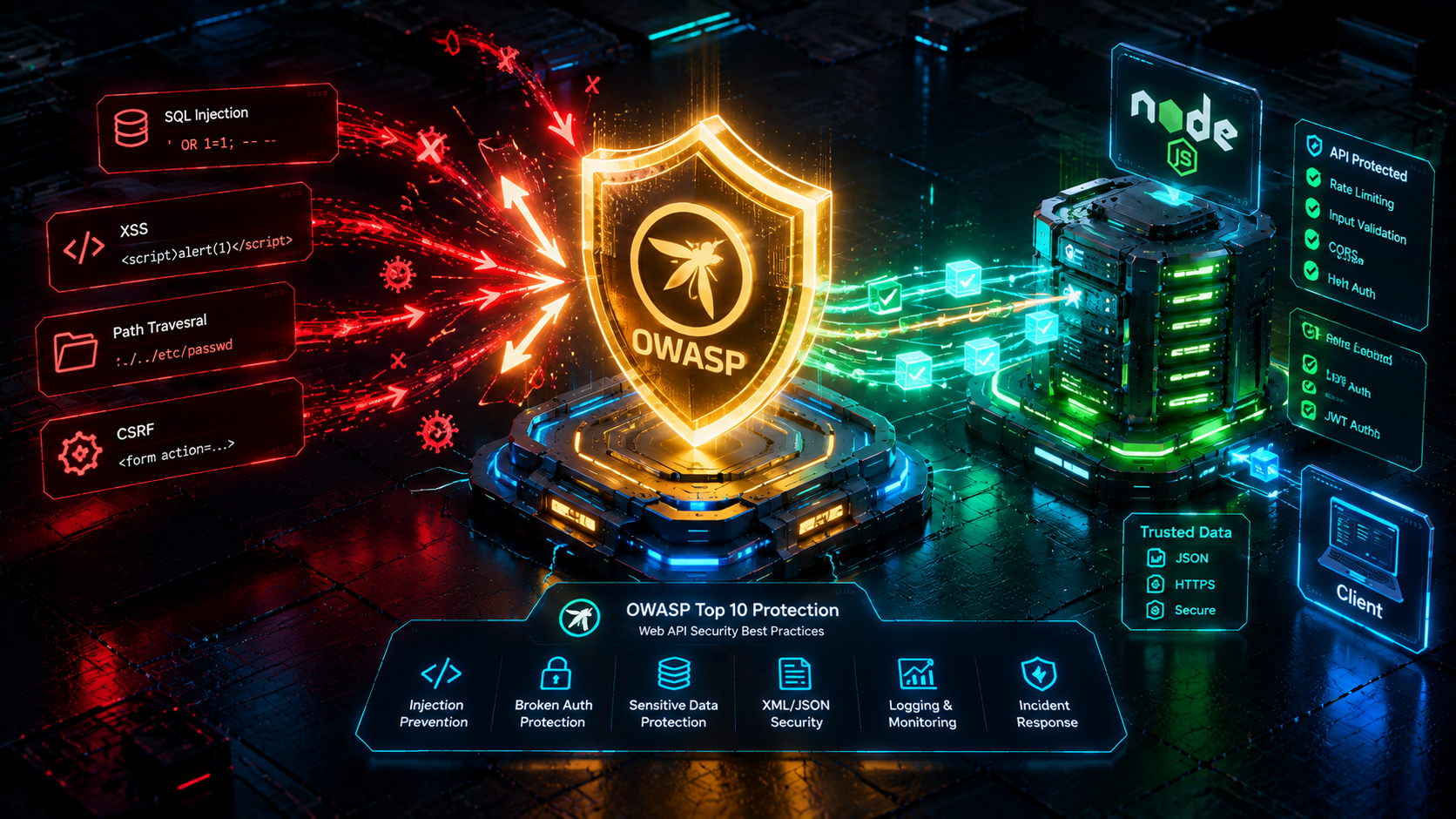 panduan mengamankan rest api node.js dari serangan owasp top 10